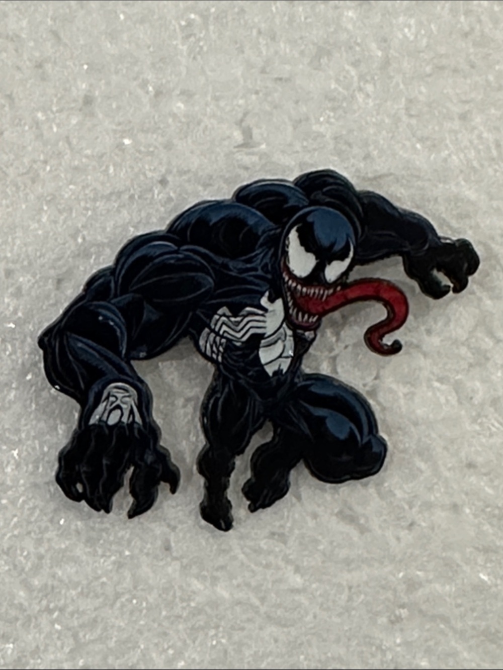 Marvel Venom Enamel Pin — Black, White & Red Comic Character Pin